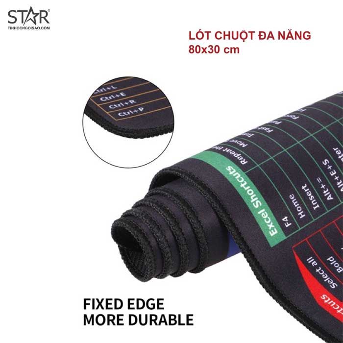 Lót chuột Valve (300*800*3mm/ Size lớn/ Trơn/ Có viền)