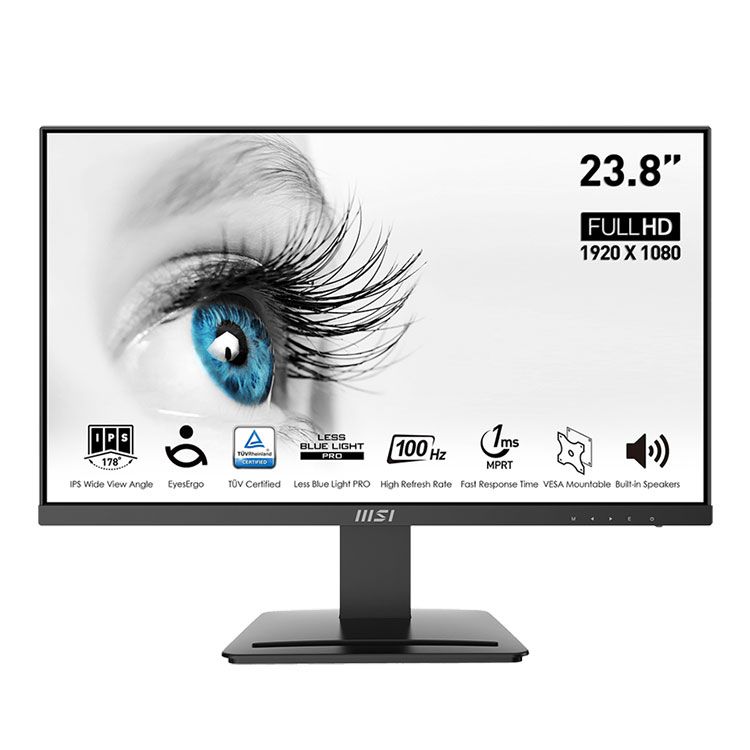 Màn hình 23.8 inch MSI Pro MP243X | Full HD, IPS, 100Hz, 1ms, phẳng, đen