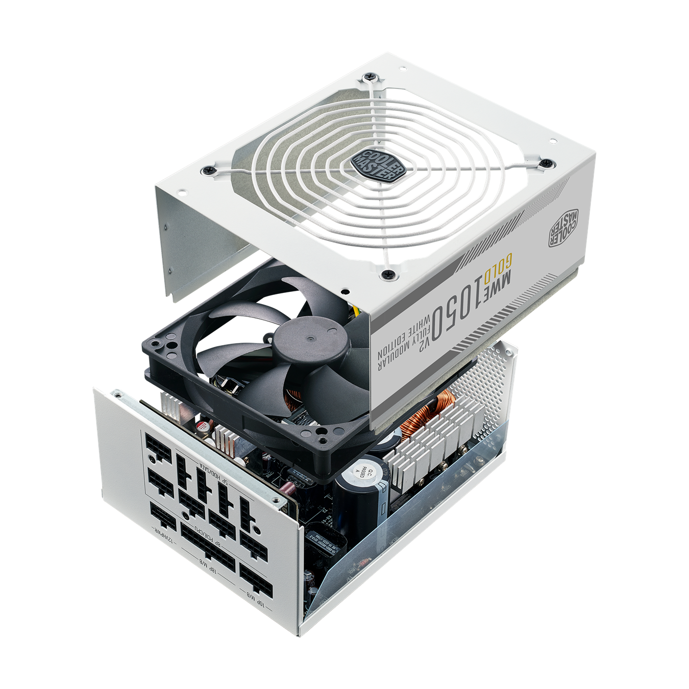 Nguồn máy tính Cooler Master MWE Gold 1050 - V2 ATX 3.0 White Version Nhập khẩu | 750W, 80 Plus Gold, Full Modular (MPE-A501-AFCAG-3G)