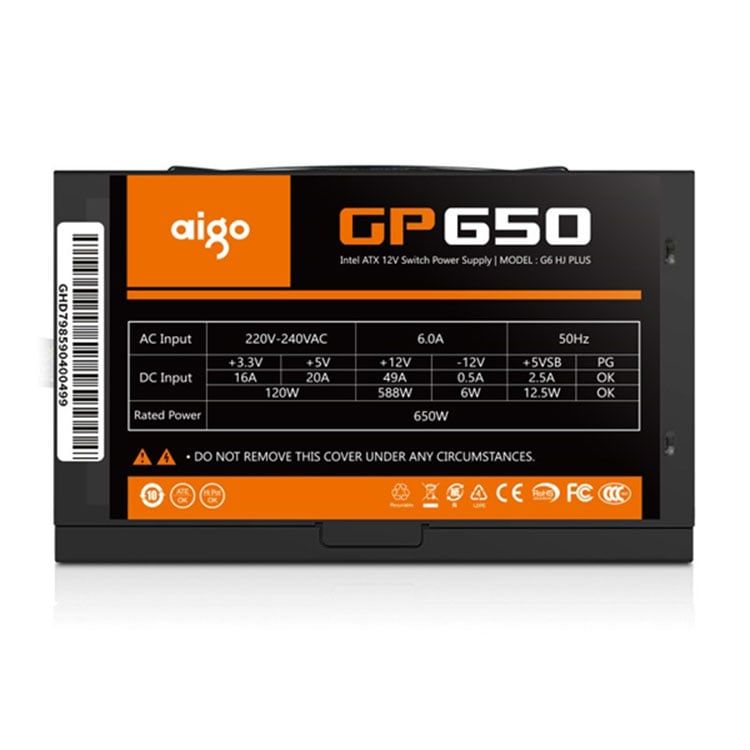 Nguồn AIGO GP650 | 650W, 80 Plus Bronze, APFC
