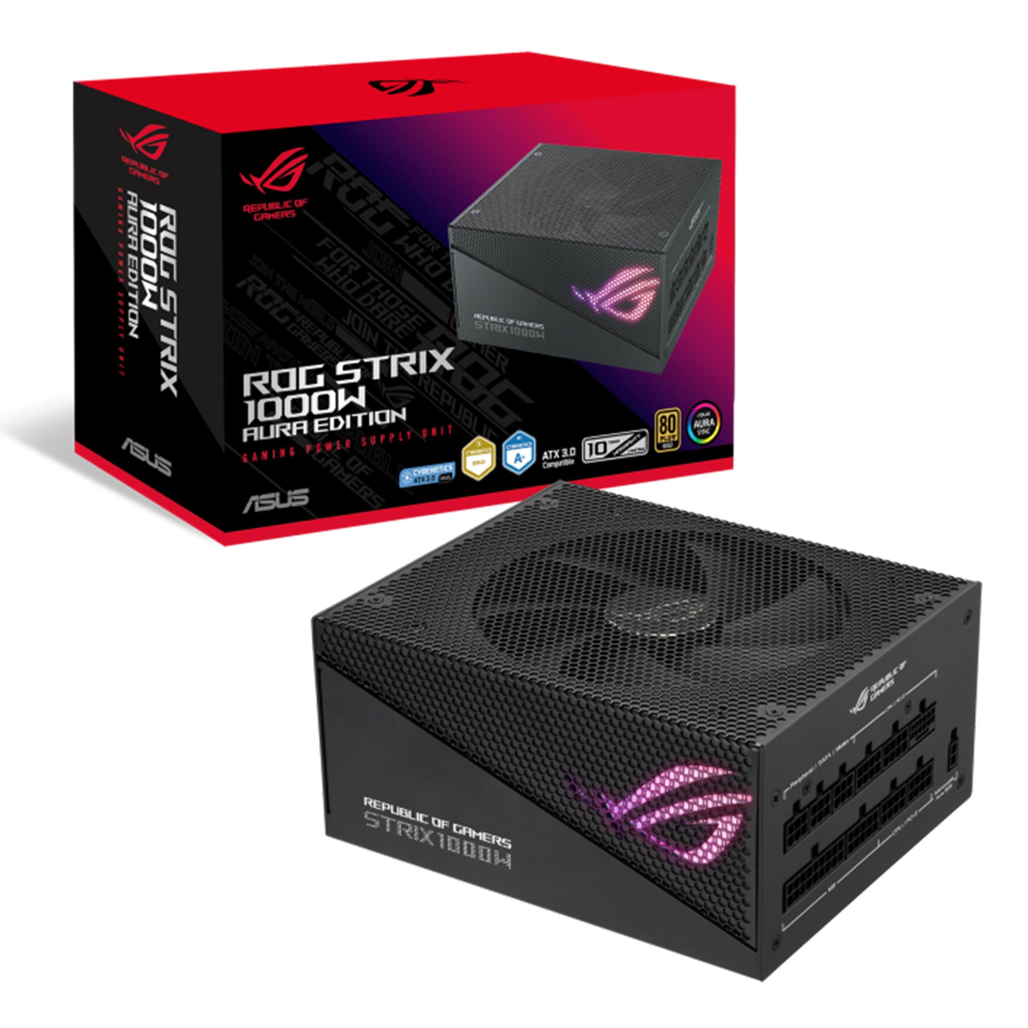 Nguồn ASUS ROG Strix 1000W Gold Aura Edition - Đen | 1000W, 80 Plus Gold, Full Modular, PCIe 5.0