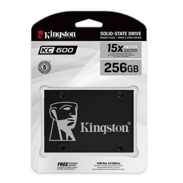 Ổ cứng SSD 256G Kingston KC600 Sata III 6Gb/s TLC (SKC600/256G)