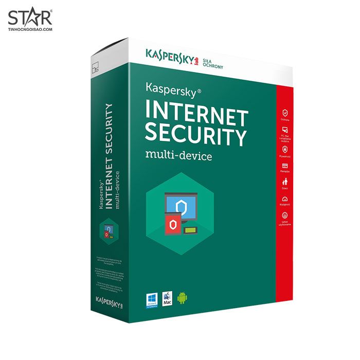 Phần mềm diệt Virus Kaspersky Internet Security chính hãng 1 Máy tính