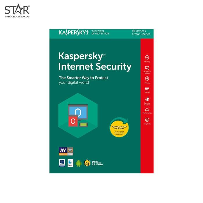 Phần mềm diệt Virus Kaspersky Internet Security chính hãng 1 Máy tính