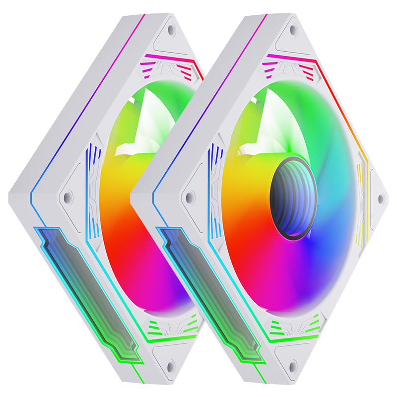 Fan Case Magic Ultra SnowMan Molex - Trắng | Cắm nguồn trực tiếp, RGB, fan lẻ 120mm