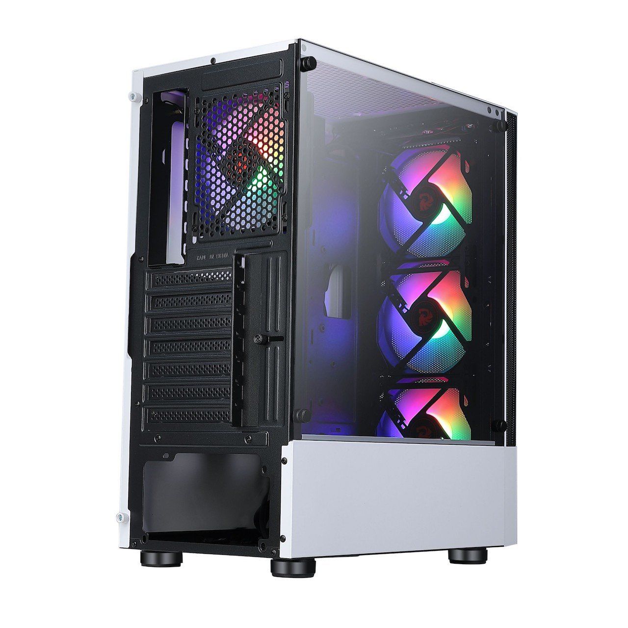 Thùng máy Case Jetek Squid Game - R3 White | Trắng, Kèm 3 Fan RGB