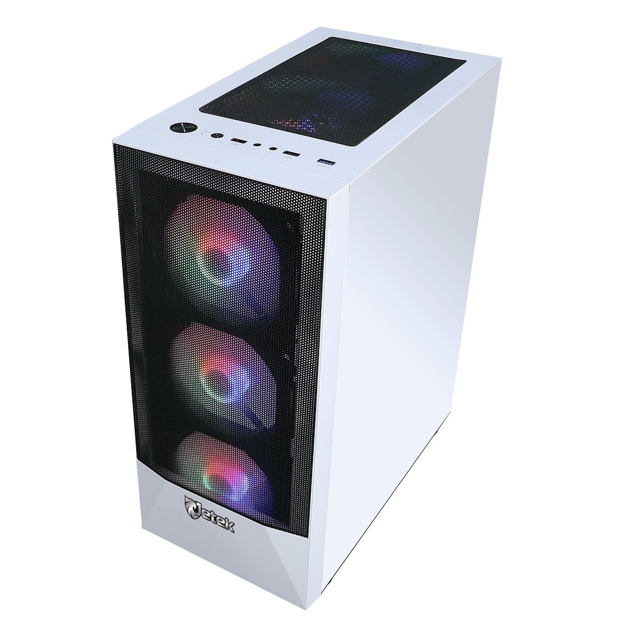 Thùng máy Case Jetek Squid Game - R3 White | Trắng, Kèm 3 Fan RGB