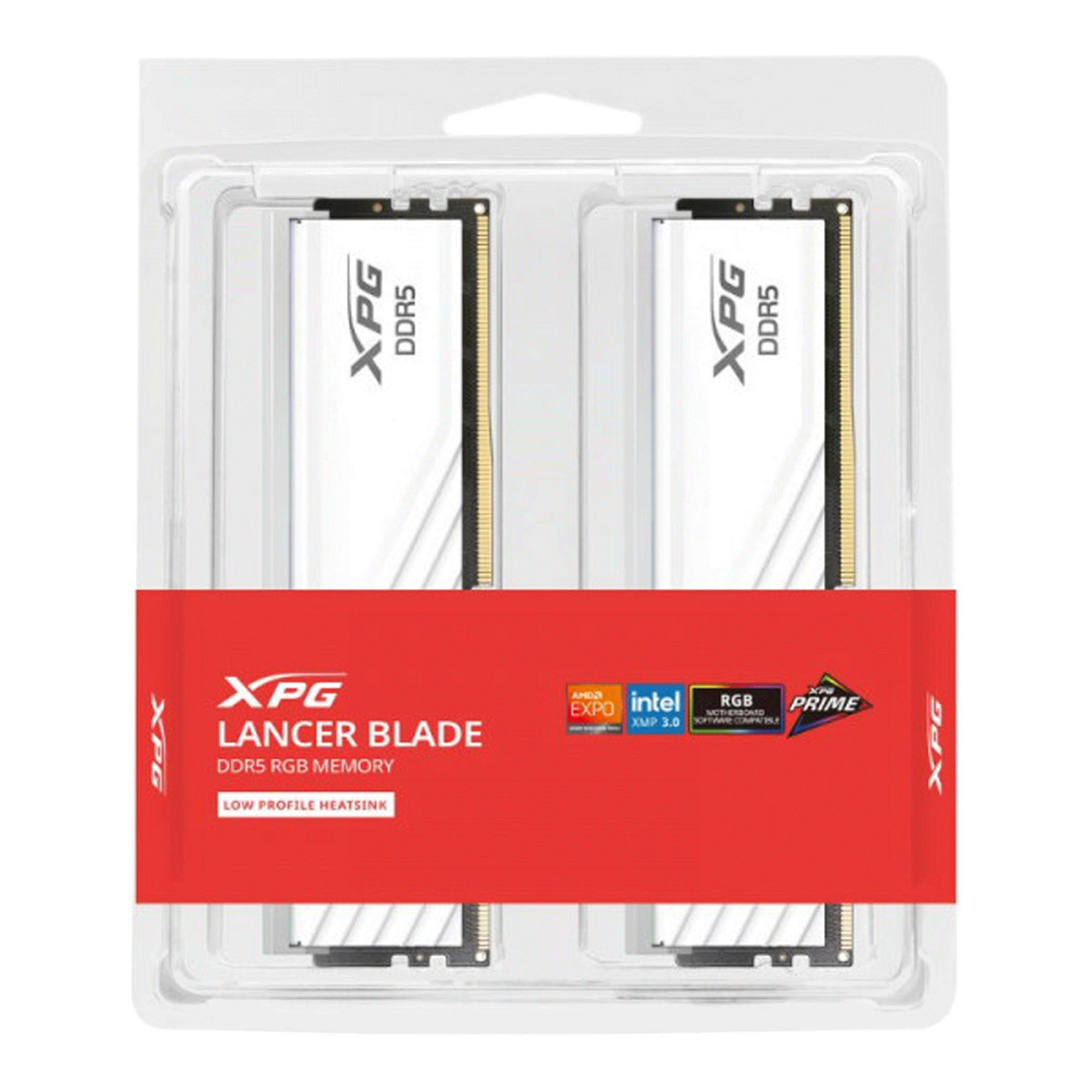 Ram Adata XPG Lancer Blade RGB White 32GB | 16x2, DDR5, 6000MHz (AX5U6000C3016G-DTLABRWH)