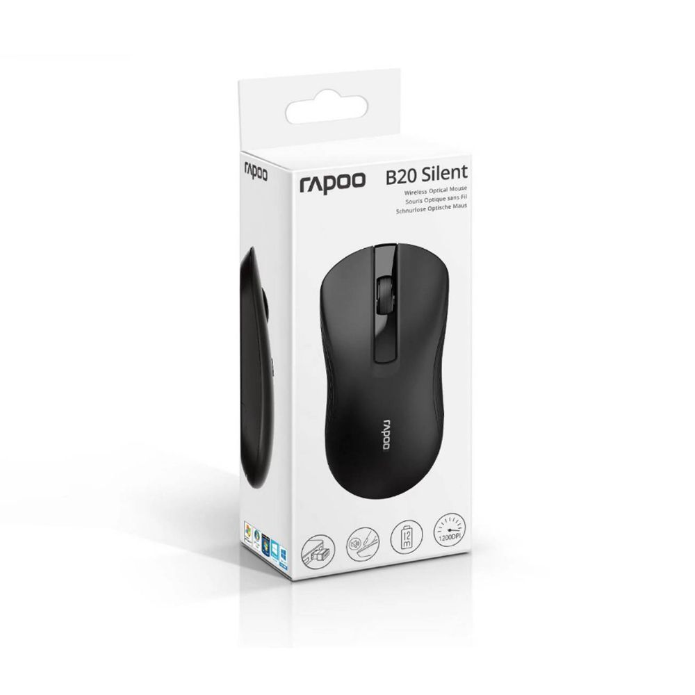 Chuột không dây Rapoo B20 Silent Wireless - Black