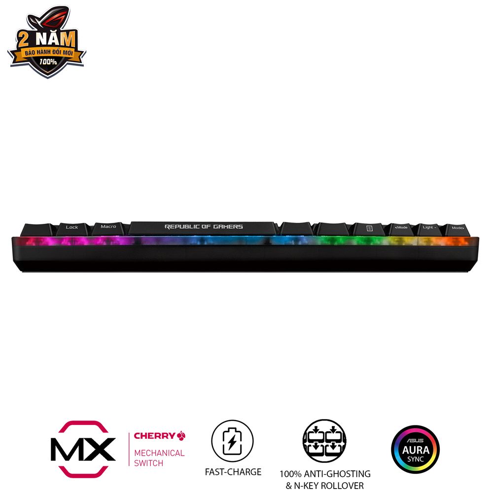 Bàn phím cơ không dây Asus ROG Falchion - Switch Cherry Blue (Đen)