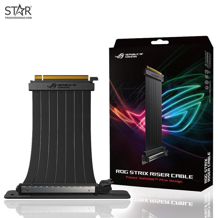 Cáp Riser Asus ROG Strix Cable | 240mm, PCI-E 3.0, hỗ trợ dựng VGA