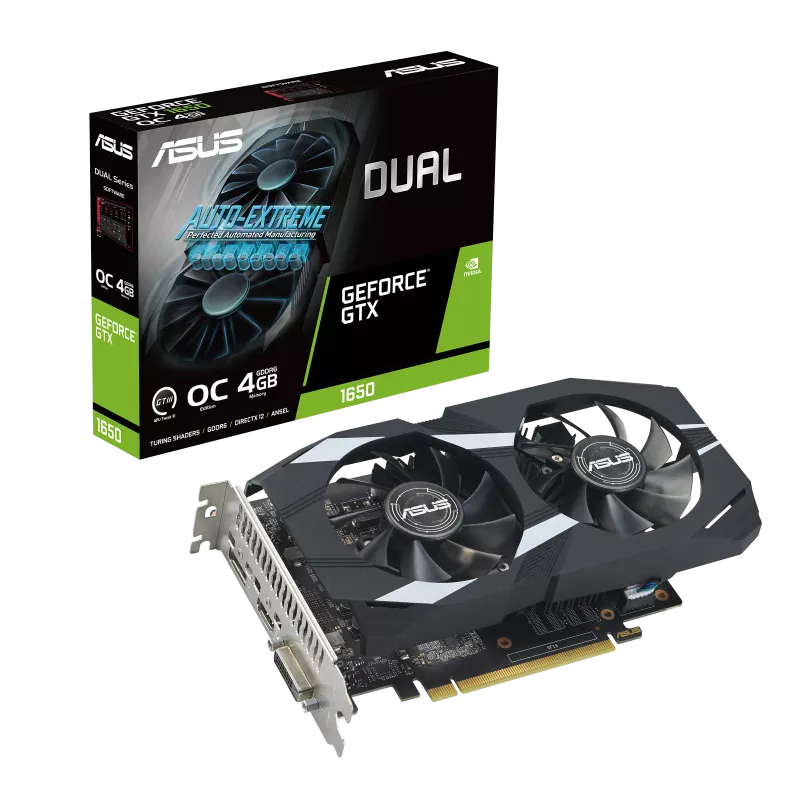 Card màn hình VGA ASUS Dual GeForce GTX 1650 OC Edition 4GB GDDR6 EVO