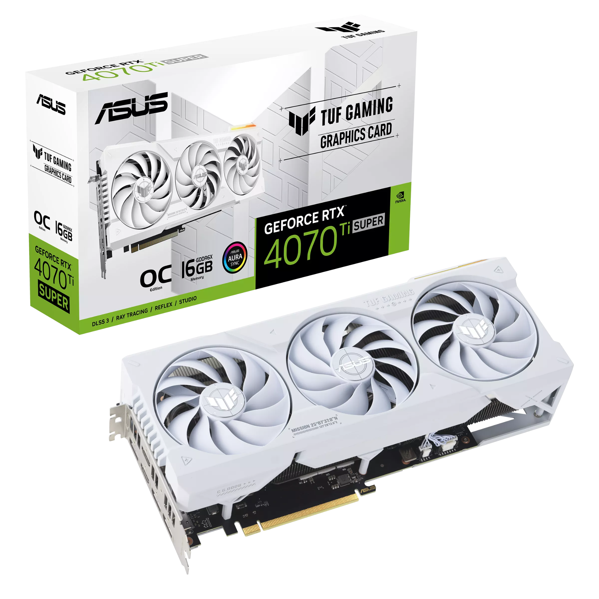 Card màn hình VGA ASUS TUF Gaming GeForce RTX 4070 Ti SUPER 16GB GDDR6X White OC Edition (TUF-RTX4070TIS-O16G-GAMING-WHITE)