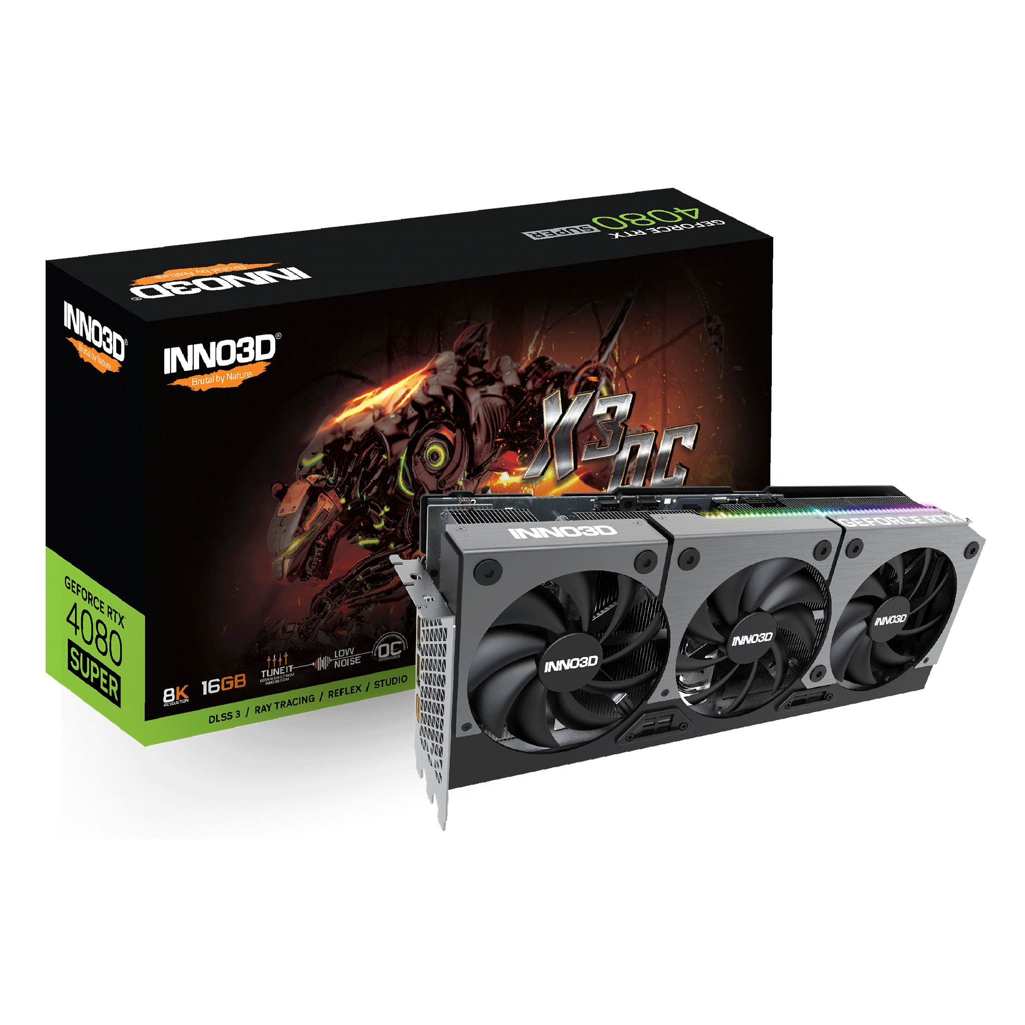 Card màn hình VGA Inno3D GeForce RTX 4080 Super X3 OC (N408S3-166XX-187049N)