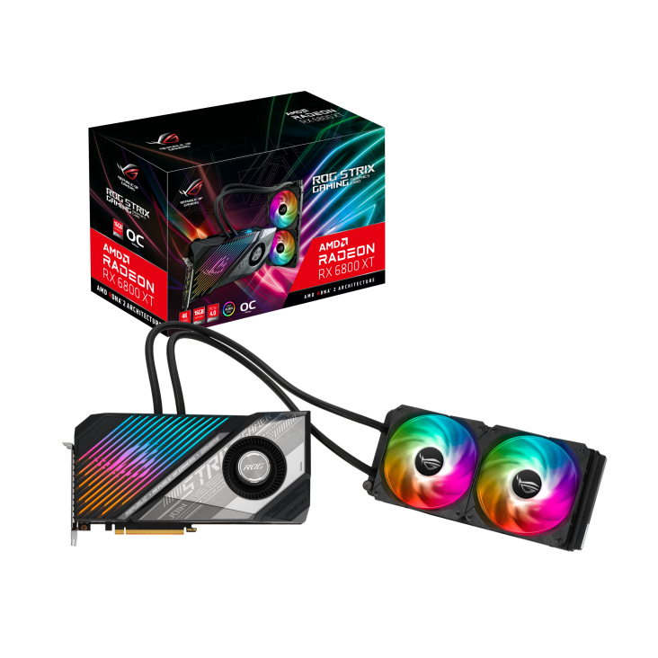 Card màn hình VGA ASUS ROG Strix Gaming  RX 6800 XT 16G OC (ROG-STRIX-LC-RX6800XT-O16G-GAMING)