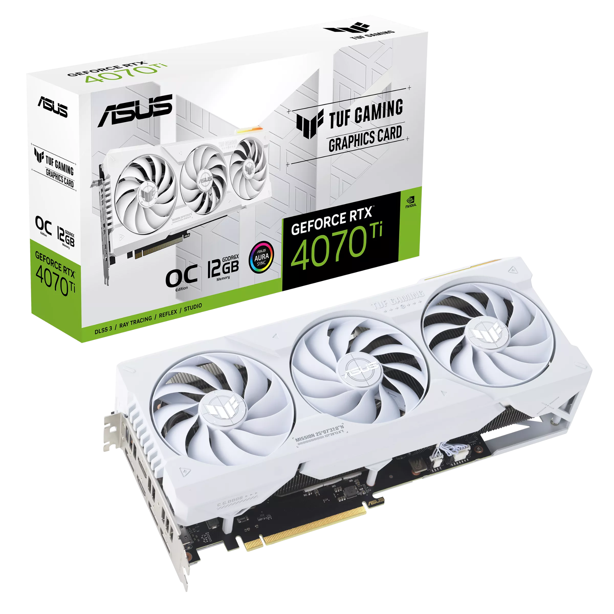 Card màn hình VGA ASUS TUF Gaming GeForce RTX 4070 Ti White OC Edition 12GB GDDR6X