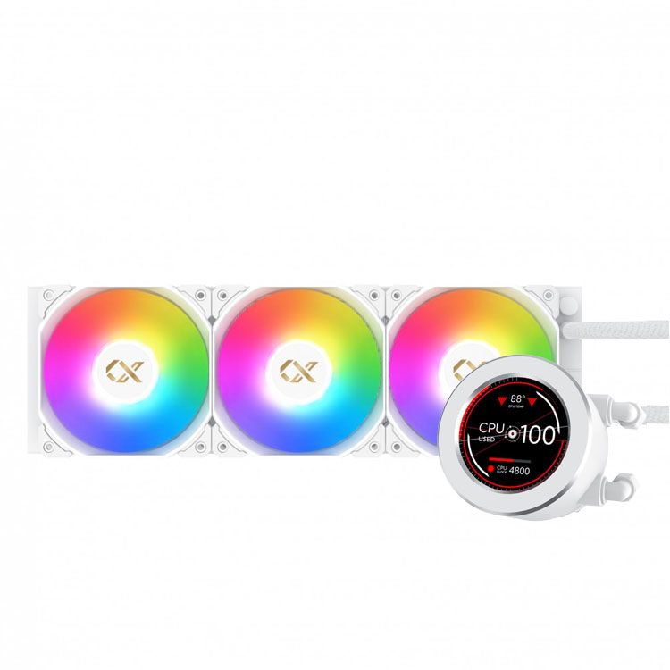Tản nhiệt nước Xigmatek Frozr-O II 360 (EAN40450) | ARGB, LCD Pump, Trắng
