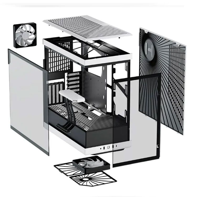 Thùng máy Case Hyte Y40 Black White - Kèm sẵn cáp Riser PCIe 4.0 (CS-HYTE-Y40-BW)