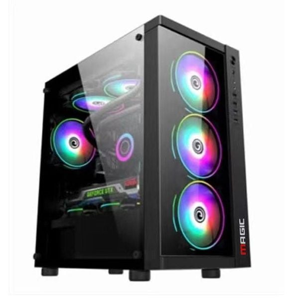 Thùng máy Case Magic GM01 (ATX, sẵn 3 fan RGB)