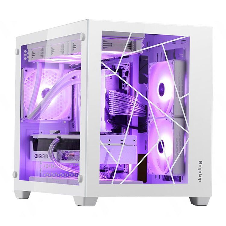 Thùng máy Case Segotep Lumi II | M-ATX, ITX, Đen / Trắng