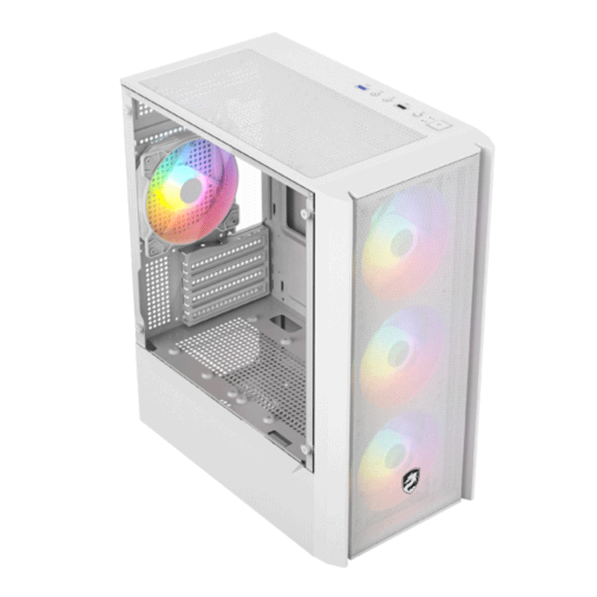 Thùng máy Case Vitra Cruise AX3 - Trắng | M-ATX, kèm sẵn 4 fan RGB