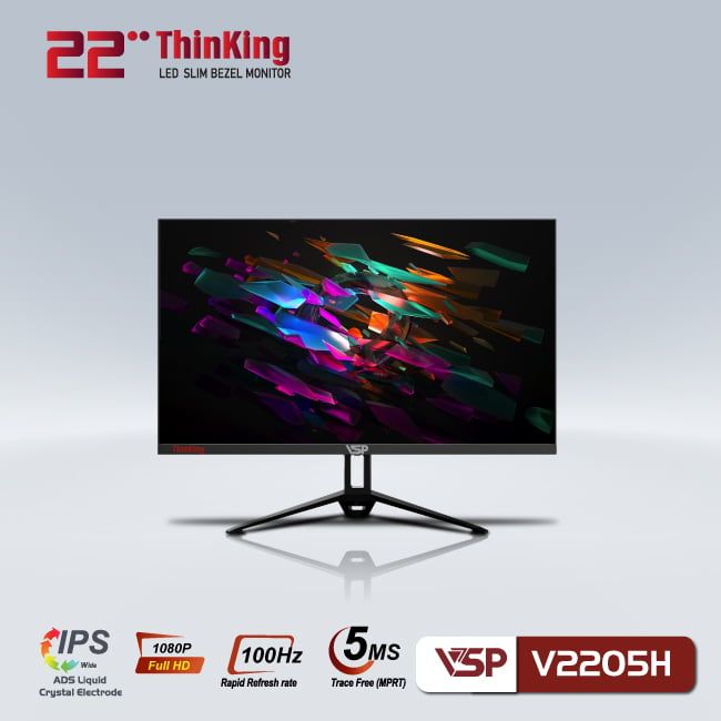 Màn hình VSP V2205H | 21.5 inch, Full HD, IPS, 100Hz, 6ms, phẳng