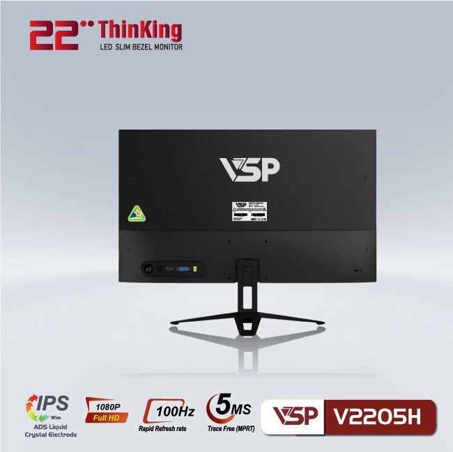 Màn hình VSP V2205H | 21.5 inch, Full HD, IPS, 100Hz, 6ms, phẳng