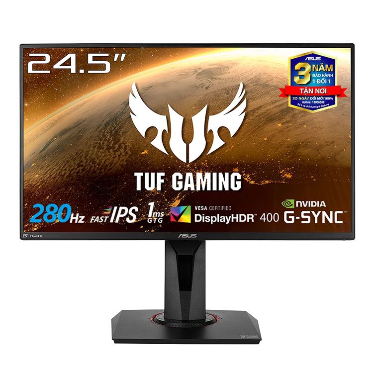 Màn hình LCD 25 inch Asus VG259QM TUF Gaming FHD IPS 280Hz 1ms HDR G-Sync Chính Hãng