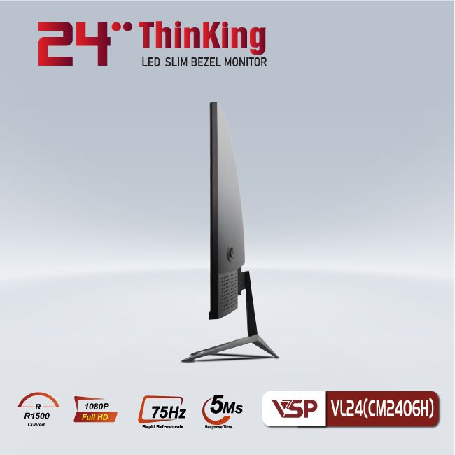 Màn hình VSP VL24 CM2406H | 24 inch, Full HD, VA, Cong (LM01-2406H00129)