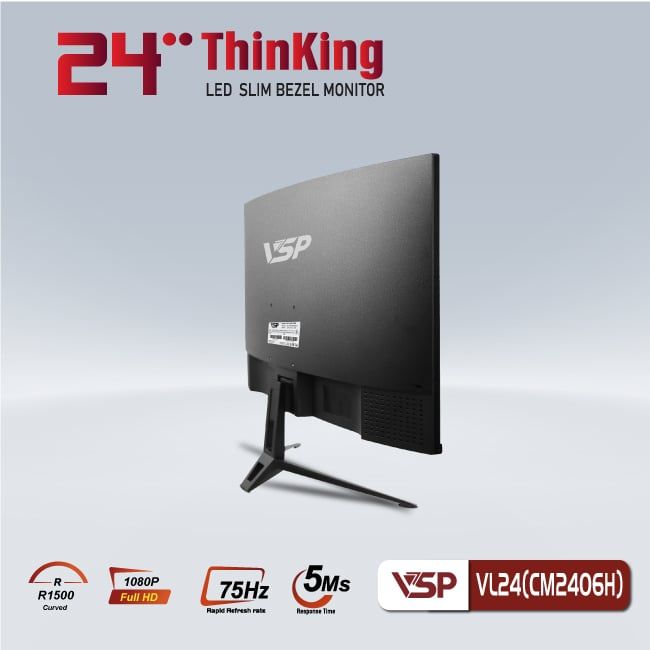 Màn hình VSP VL24 CM2406H | 24 inch, Full HD, VA, Cong (LM01-2406H00129)