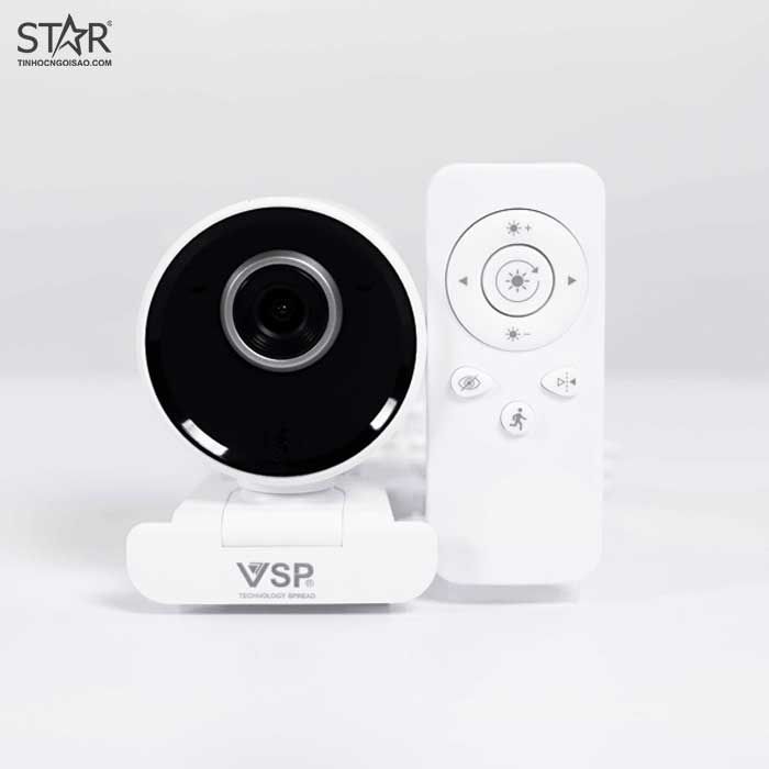 Webcam VSP W66/W | Full HD, 1080P, Có mic, Remote điều khiển