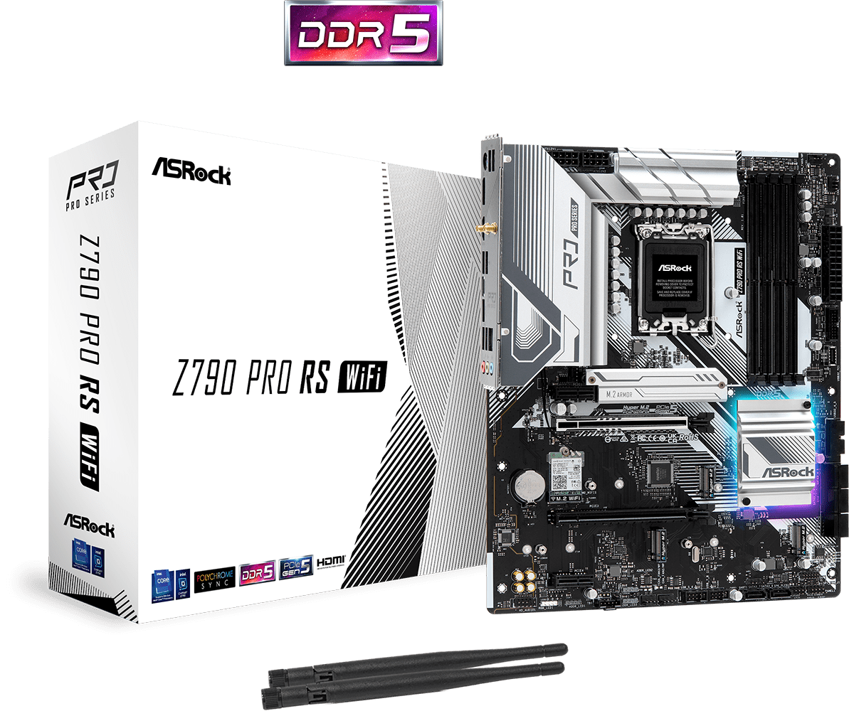 Mainboard Asrock Z790 Pro RS WiFi | Intel Z790, LGA 1700, ATX, 4 khe DDR5