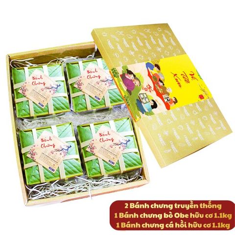 [set truyền thống 3] hộp quà bánh chưng