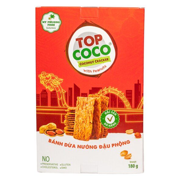 Bánh dừa nướng TOPCOCO vị đậu phộng 180g