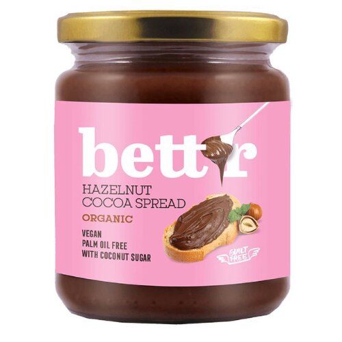 Bơ cacao hạt phỉ hữu cơ Bett'r 250g