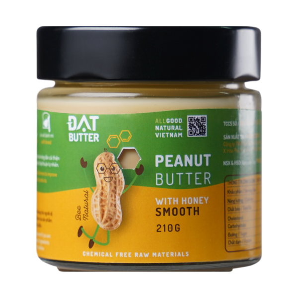 Bơ đậu phộng vị mật ong mịn Đạt Butter - 210g