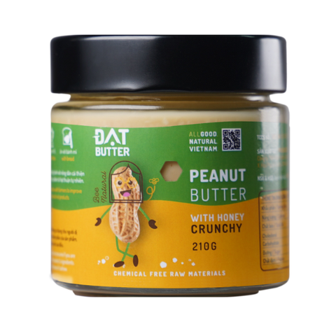 Bơ đậu phộng mật ong hạt Đạt Butter - 210g