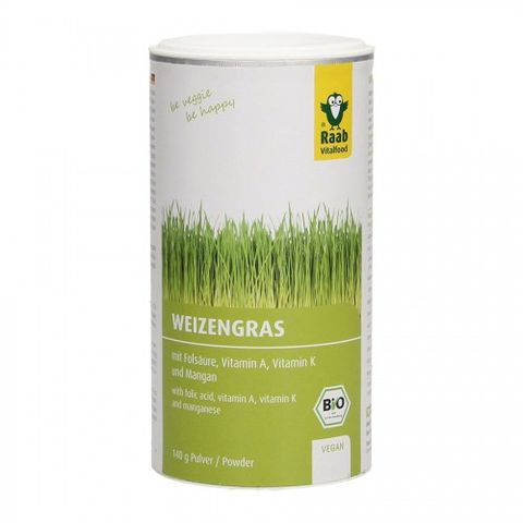Bột cỏ lúa mì hữu cơ Raab Vitalfood 140g
