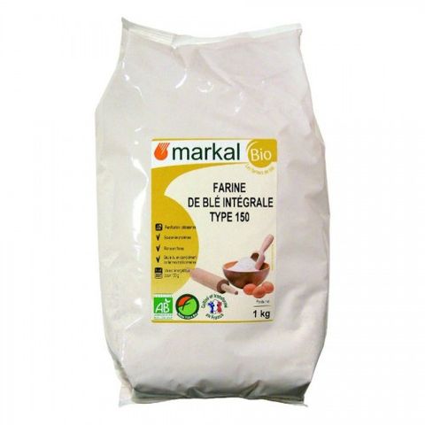 Bột mì nguyên cám hữu cơ t150 Markal 1kg