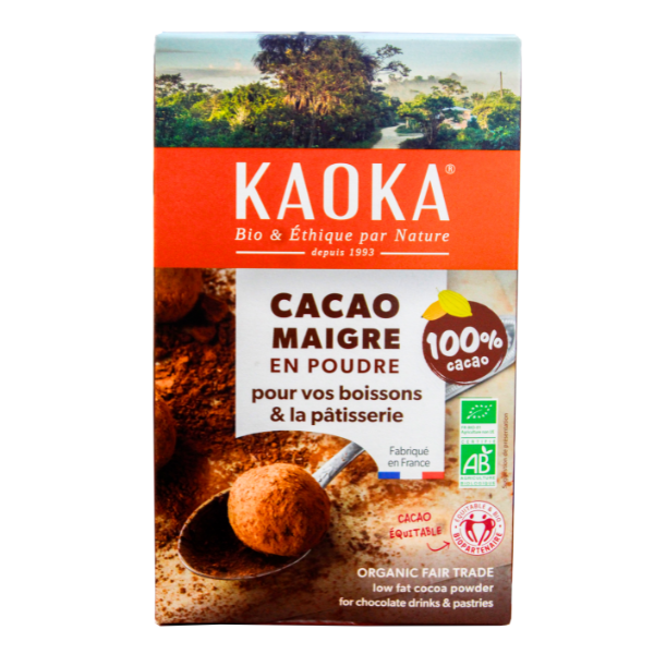 Bột cacao nguyên chất hữu cơ tách béo Kaoka 250g