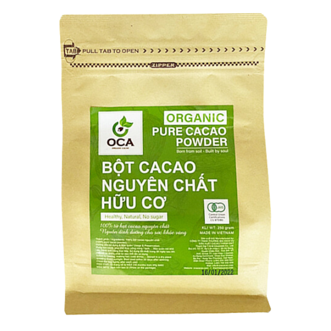 Bột cacao nguyên chất hữu cơ oca 250g