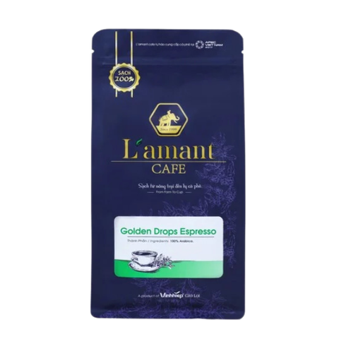 Cà phê rang nguyên hạt golden drop l'amant 250g