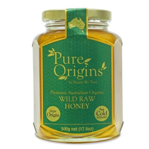 Mật ong pure origins wild raw organic 500g