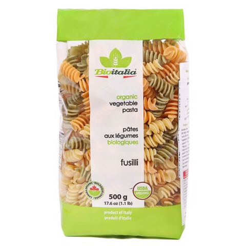 Nui xoắn rau củ hữu cơ bioitalia 500g