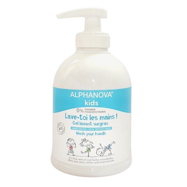 Nước rửa tay trẻ em hữu cơ alphanova-300ml