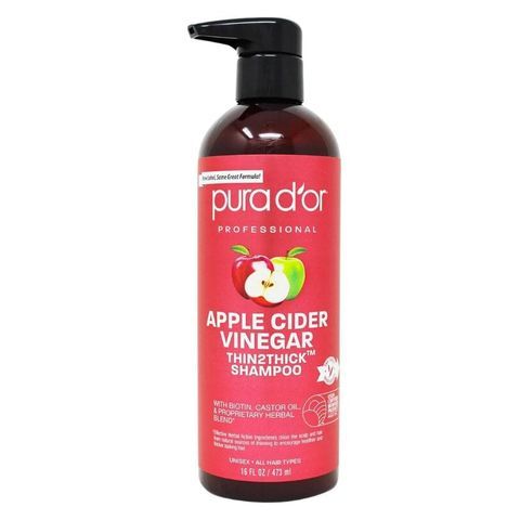 Dầu gội Pura D'or Professional Apple Cider Vinegar Thin2Thick giúp thải độc, làm dày tóc 473ml
