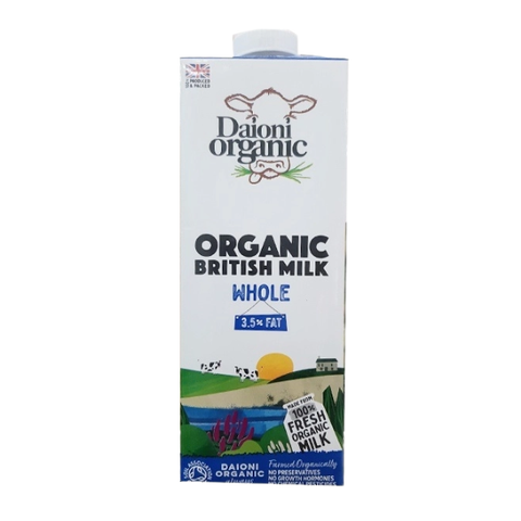 Sữa tươi hữu cơ nguyên kem daioni 1l
