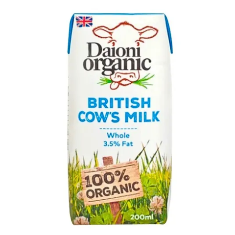 Sữa tươi hữu cơ nguyên kem daioni 200ml