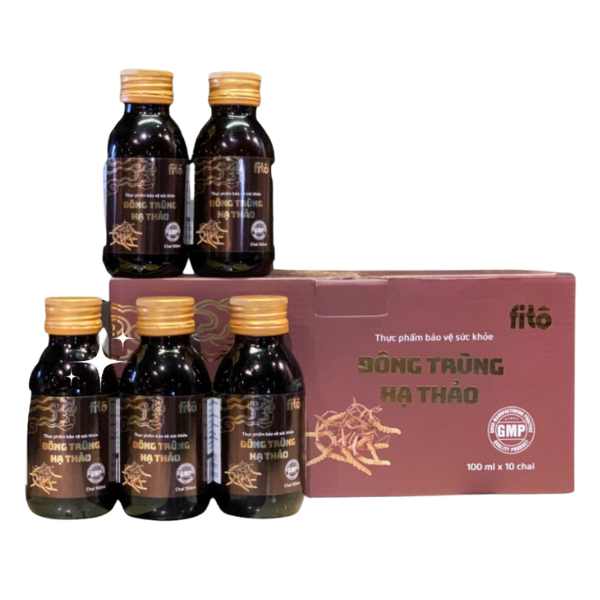 Thực phẩm bảo vệ sức khỏe đông trùng hạ thảo lốc 10 chai/100ml