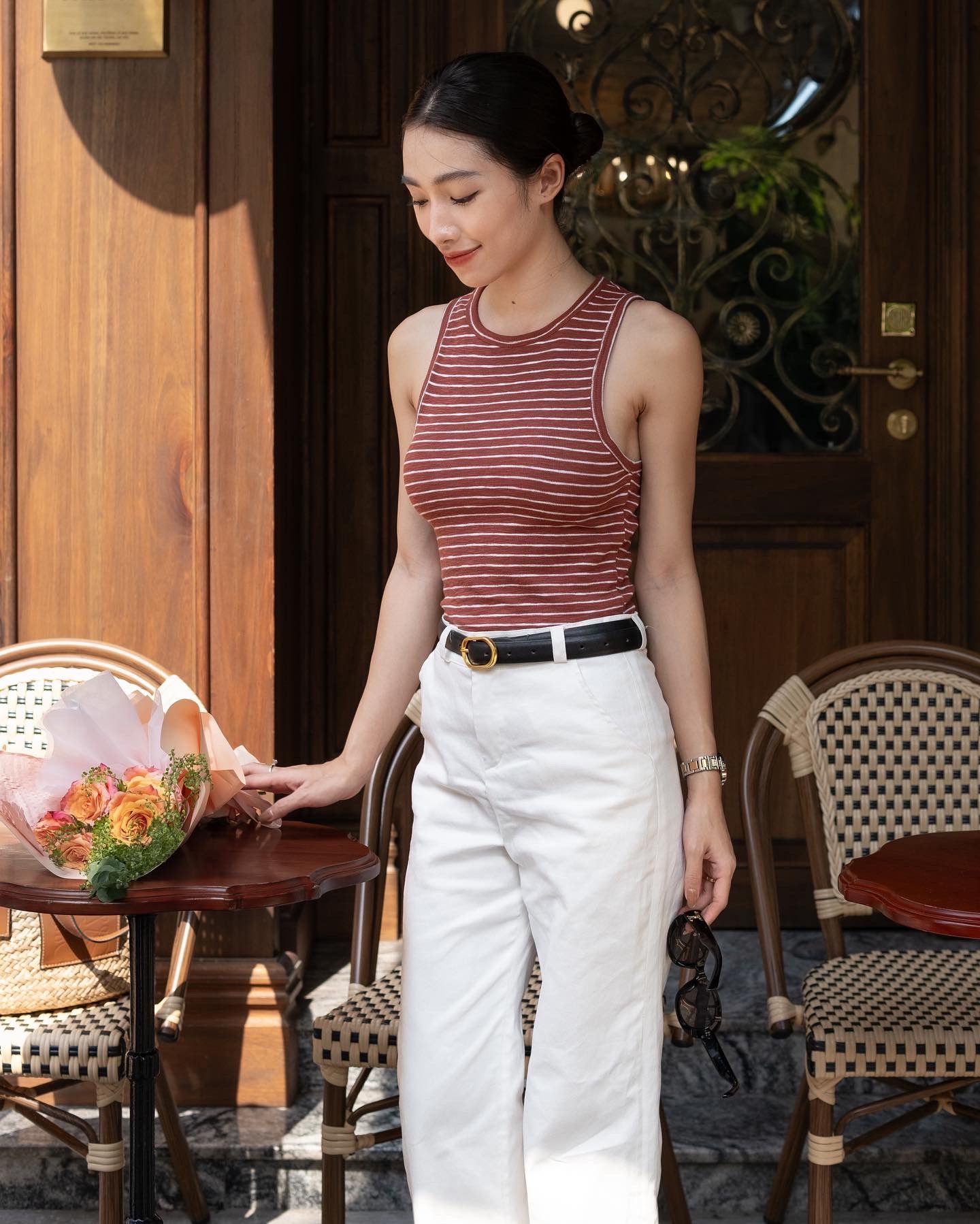 White Wide Pants